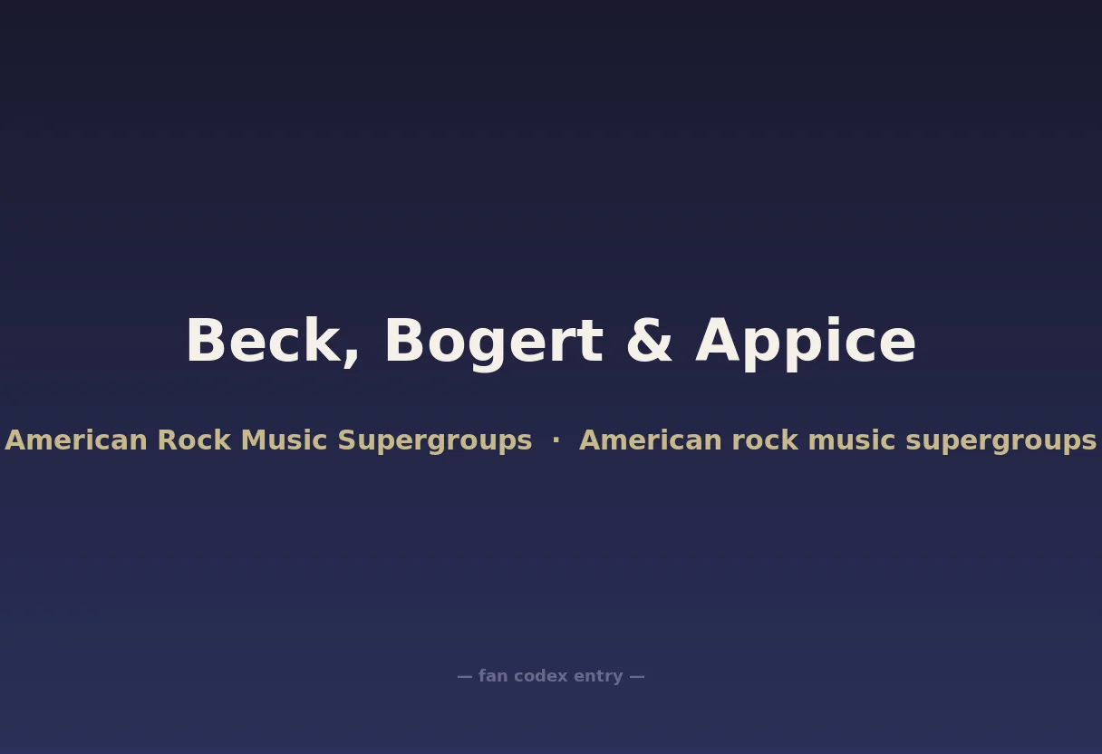 Beck, Bogert & Appice
