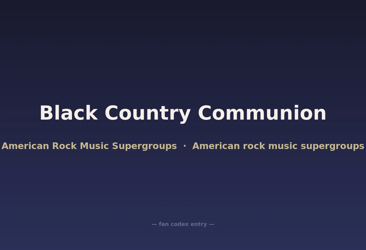 Black Country Communion